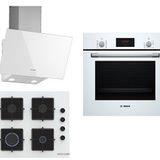 Bosch HBF512BW1T - POP6C2P30O - DWK63PJ20T Beyaz 3'lü Ankastre Set