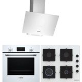 Bosch HBF512BW1T - POP6C2P31O - DWK64PJ20T Beyaz 3'lü Ankastre Set