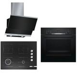 Bosch HBF514BB0T - POP7C6O12O - DWK065G60T 3'lü Siyah Ankastre Set
