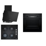 Bosch HBF514BB1T - POP6C6O10O - DWK63PJ60T 61T Siyah 3'lü Ankastre Set