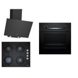 Bosch HBF514BB1T - POP6C6O10O - DWK64PJ60T Siyah 3'lü Ankastre Set