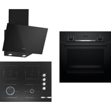 Bosch HBF514BB1T - POP7C6O12O - DWK63PJ60T Siyah 3'lü Ankastre Set