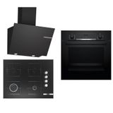 Bosch HBF514BB1T - POP7C6O12O - DWK66PJ60T Siyah 3'lü Ankastre Set
