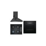 Bosch HBF534EB0T - POP6C6B11O - DWP64CC60T 3'lü Siyah Ankastre Set