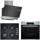 Bosch HBF534ES0T+POP6C6O10O+DWK65AD60R Çelik Ankastre Set