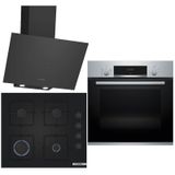 Bosch HBF534ES3T - POP6C6P30O - DWK64PJ60T Siyah 3'lü Ankastre Set