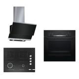 Bosch HIF534EB0T - POP7C6O12O - DWK065G60T Siyah Ankastre Set