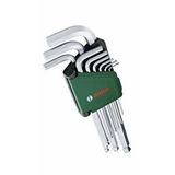 Bosch Home And Garden Alyan Anahtar Takımı Hex 9 Parça - 1600a02bx9 Gri