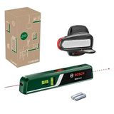 Bosch Home & Garden EasyLevel Su Terazisi (5 m'ye Kadar Lazer Çizgisi, 20 m'ye Kadar Lazer Noktası Yansıtma, 2 x AA Pil, Duvar Tutucu, Geri Dönüştürülmüş Karton Kutu)