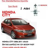 Bosch Honda City 2006-2011 Arasıuyumlu Ön Far Ampülü Sarı Renk 60/55W