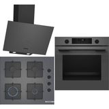 Bosch HUA736EN0T - POP6C9P30O - DWK64PJ70T Gri 3'lü Ankastre Set