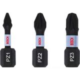 Bosch Impact Control Serisi PZx25 mm 3'lü Vidalama Ucu
