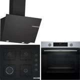 Bosch Inox/Siyah Ankastre Set HUA717BR0T-POP6C6P30O-DWK66PJ60T