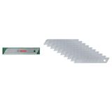 Bosch Kırma bıçağı 18 mm, 10 adet (maket bıçağı/maket bıçağı için yedek bıçaklar; yüksek kaliteli SK5 çelik; bıçak boyutu 18 mm; 7 kırma parça; saklama kutusu)