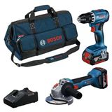 Bosch Kombi Seti Gsr 18V-45 Akülü Matkap + Gws 18V-8 Akülü Taşlama (2X4.0ah) (0 615 A50 07N)
