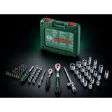 Bosch Lokma Seti 1/4" + 1/2" Cırcır Anahtar Seti 60 Parça Yeşil