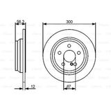 Bosch Mercedes S-Class W221 C216 18051 Arka Fren Diski
