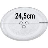 Bosch Mikrodalga Fırın Için 3 Tırnaklı Yuvarlak Cam Tabak Tepsi 24,5cm