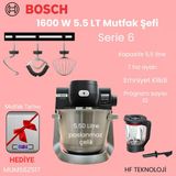 Bosch Mum Serie 6 Tartılı Jar Blender Mutfak Makinesi+Hassas Mutfak Tartısı Hediye