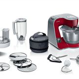 Bosch Mum5X720 Mum5 1000W Kırmızı Gümüş Mutfak Robotu