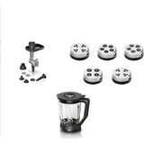 Bosch Mutfak Şefi MUMS6ZS00 -MUMSZ6ZS17 3 Lü Aksesuvar Seti Kıyma Aparatı- Makarna Diks -Cam Blender Aparatı