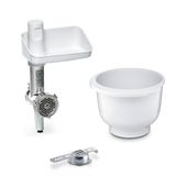 Bosch MUZ5BS1 Lifestyle set Bakingsensation Spritzgebaeckvorsatz, karıştırma kabı, kıyma makinesi, beyaz