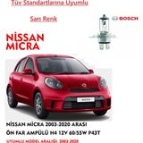 Bosch Nissan Micra 2003-2014 Arası Ön Far Ampülü Sarı Renk