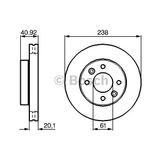 Bosch Ön Fren Aynası Küçük R21-MGN-KNG-CLIO 1.5 238X20X4DLXHAVALI 7700756572-7701204286-772255340