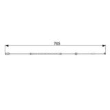 Bosch ÖN FREN BALATA FİŞİ İKAZ KABLOSU ASTRA G 1999-2005 ZAFIRA 1999-2005 768MM 6235674 13153473 9195064