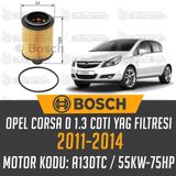 Bosch Opel Corsa 1.3 CDTI 2011-2014 Yağ Filtresi