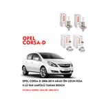 Bosch Opel Corsa D 2006 Model Ön Uzun-kısa 4 Lü Far Ampülü Takımı