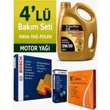 Bosch Opel Insignia 1.4 Turbo Filtre Bakım Seti-Supermax Oil Germany 5W30 4lt (2011-2017) 4 Lü