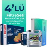 Bosch Opel Insignia 1.5 Turbo Filtre Bakım Seti Liqui Moly Motor Yağlı (2017-2023) 4 Lü