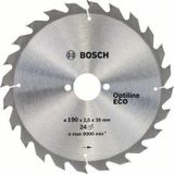 Bosch Optiline Eco 190x30 mm 24 Diş Daire Testere Bıçağı