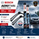 Bosch Orijinal 3397007424 7701068753 Aerotwin Silecek Takımı 550/600 mm Kango Uyumlu