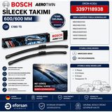 Bosch Orijinal 3397118938 2048201145 Aerotwin Silecek Takımı 600/600 mm C180 Uyumlu
