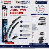 Bosch Orijinal 3397118980 1Q2955425 Aerotwin Silecek Takımı 600/475 mm Jetta Uyumlu