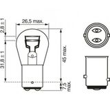 Bosch Park Stop Ampulü 12v P21/5w Çift Duy Çapraz Tırnak 2 Adet 1016 1987302814