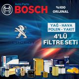Bosch Peugeot 207 1.6 HDI 2007 2011 Filtre Bakım Seti