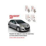 Bosch Peugeot 207 2006-2015 Uyumlu Arası Ön Uzun-kısa 4 Lü Far Ampülü Takımı