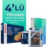 Bosch Peugeot 301 1.6 Bluehdi Dizel Filtre Bakım Seti Liqui Moly Motor Yağlı (2014-2020) 4 Lü