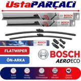 Bosch Peugeot Partner 2008-2018 Aeroeco-Rear Ön Arka Silecek Takımı