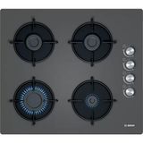 Bosch POP6C9O10O Gazlı Ankastre Ocak 4 Gözlü Gri Cam Yüzeyli Güçlü Performans - Doğalgaz