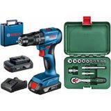 Bosch Powerli Çift Akülü Matkap ve 14 Parça Lokma Seti Hediye - Seçenek 1