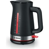 Bosch Pratik ve Şık Siyah Elektrikli Su Isıtıcı, Hızlı ve Güvenilir Performans - Ahşap