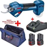 Bosch Pro Pruner Çift Akülü Dal Budama Makinesi + Bosch Taşıma Çantası