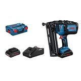 Bosch Professional 18 V Sistem Akülü Çivi Çakma Makinesi GNH 18V-64 M (maks. Tırnak Çapı 1,6 mm, Çivi Uzunluğu 64 mm, 2x ProCORE18V 4.0Ah Akü Dahil, Hızlı Şarj Cihazı GAL 18V-40, L-BOXX)