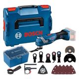 Bosch Professional 18 V sistem akülü çoklu kesici GOP 18V-34 (fırçasız motor, titreşim kontrolü, birkaç testere bıçağı, 1 x zımpara plakası, 5 x zımpara kağıdı, 5 x aksesuar, L-BOXX içinde)