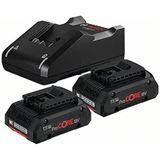 Bosch Professional 18 Volt Akü Şarj Cihazı Seti (2 x ProCORE 4,0 Ah Li-Ion Akü + GAL 18V-40 Şarj Cihazı, Modül, Karton kutuda)