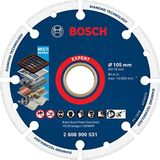 Bosch Professional 1x EXPERT Diamond Metal Wheel Kesici Diskler (Dökme demir, Paslanmaz çelik, Çelik, Demir içermeyen metalle, Ø 105 mm, Aksesuar Küçük Avuç Taşlama Makinesi, Mermer Kesici)